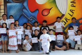 Infantes confluyen exitosamente el taller interactivo de maya infantil 2025