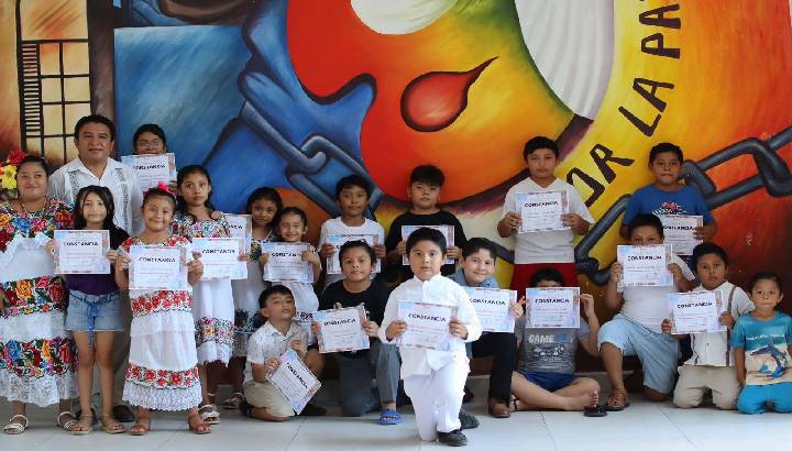 Infantes confluyen exitosamente el taller interactivo de maya infantil 2025