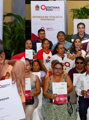Con justicia social, Mara Lezama entrega títulos de propiedad a 44 familias de Othón P. Blanco