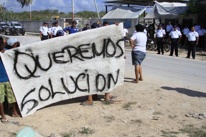 basurero manifestacion