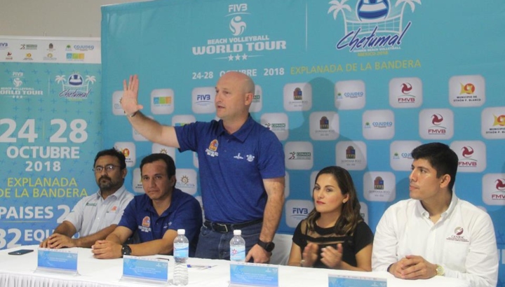 Presentan el Tour Mundial de Voleibol de Playa Chetumal 2018
