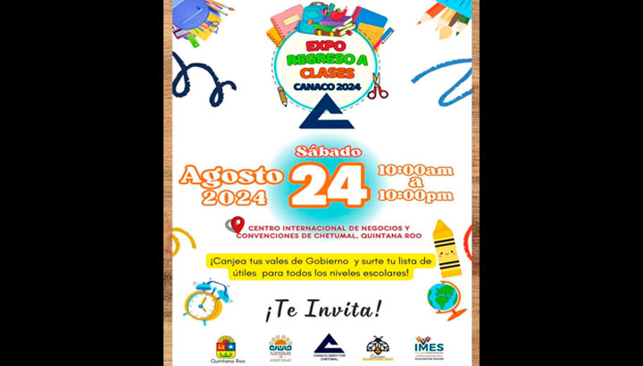 Invitan a la Expo Regreso a Clases en Chetumal