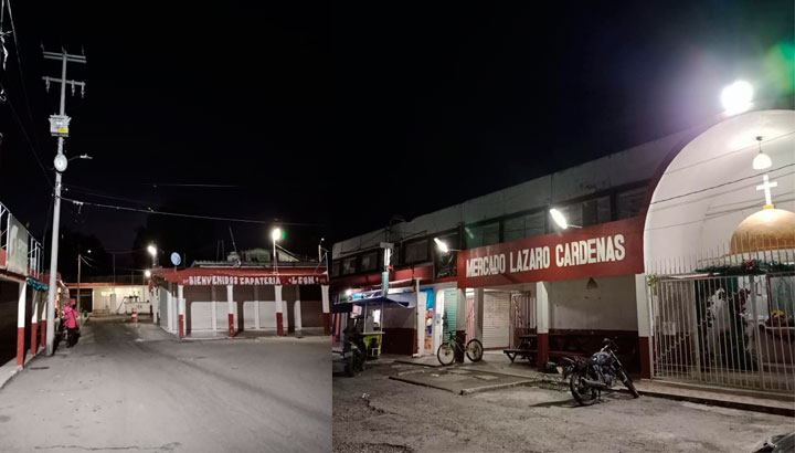 Refuerzan iluminación en el mercado Lázaro Cárdenas de Chetumal