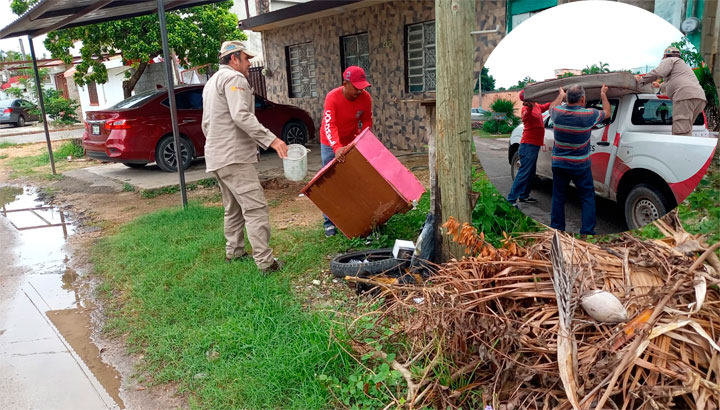 Recolectan más de cinco toneladas en jornada de descacharrización en Chetumal