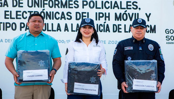 Mayor fortalecimiento de la policía para construir la paz en Solidaridad: Estefanía Mercado