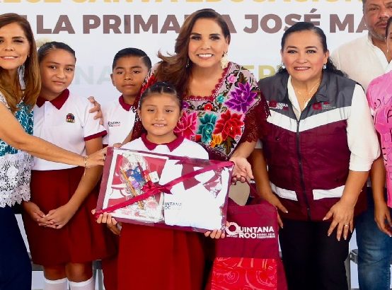 Impulsa Mara Lezama educación y bienestar familiar con la entrega de mochilas, útiles y uniformes escolares