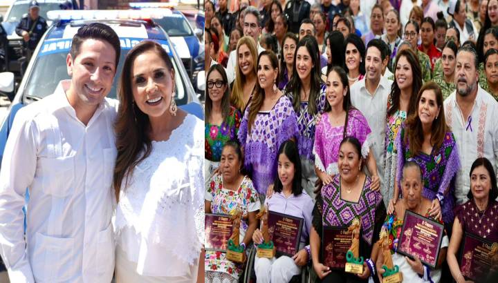 Renán Sánchez Tajonar acompaña a Mara Lezama en acciones de seguridad y reconocimiento de las mujeres