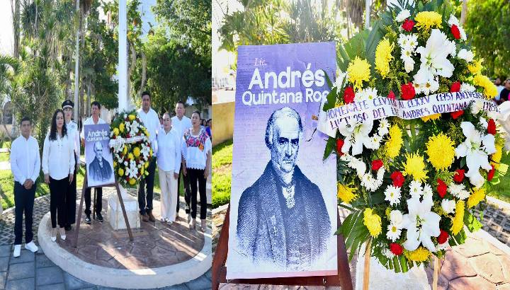 Ayuntamiento de Felipe Carrillo Puerto conmemora aniversario luctuoso de Andrés Quintana Roo