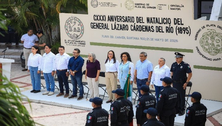 Gobierno de Playa del Carmen conmemora el CXXXI aniversario del natalicio de Lázaro Cárdenas del Río