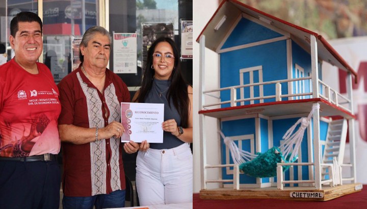 Artesano chetumaleño preserva la memoria arquitectónica de la capital a través de réplicas de casitas anglocaribeñas