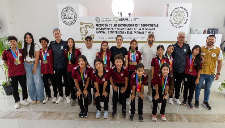 Estefanía Mercado recibe a medallistas playenses de la Olimpiada Nacional CONADE 2026