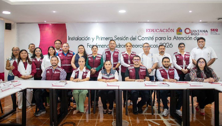 Instalan Comité para la Atención de Fenómenos Hidrometeorológicos de los Servicios Educativos de Quintana Roo 2026