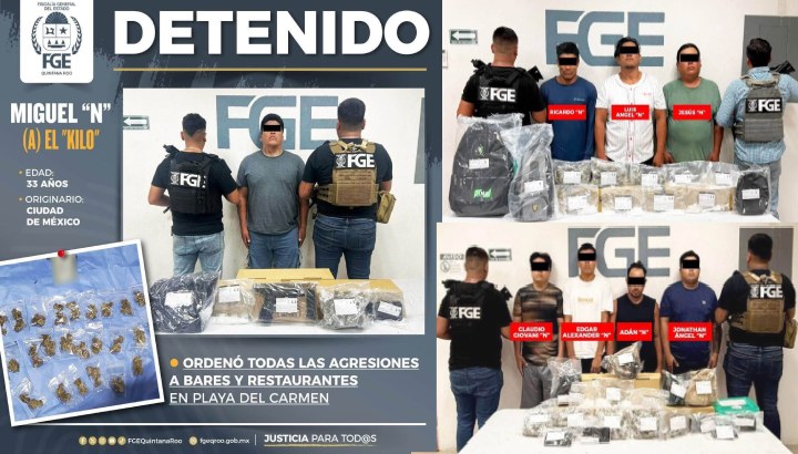 Desarticulan presunta célula criminal vinculada a ataques contra bares y restaurantes en Playa del Carmen