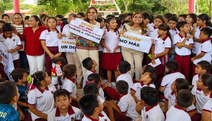 Niños de Carlos A. Madrazo ya tienen un nuevo domo para aprender y hacer deporte: Mara Lezama