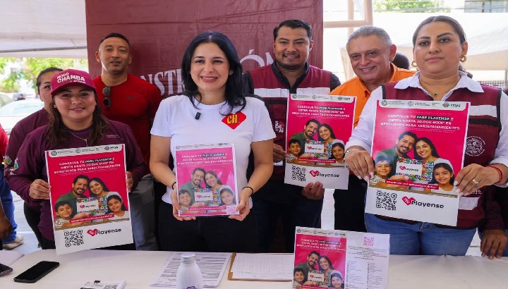 Estefanía Mercado encabeza nueva jornada de Chambamanía y atiende personalmente a los playenses