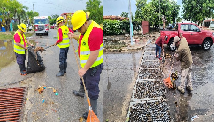 Operativo Tormenta responde de inmediato ante las lluvias en Chetumal