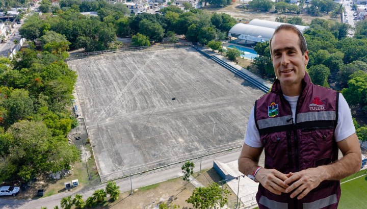 Tulum fortalece su infraestructura deportiva con la rehabilitación de la cancha de futbol 11
