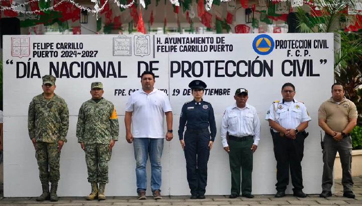 Conmemora Felipe Carrillo Puerto el Día Nacional de Protección Civil