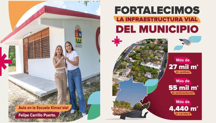 ¡Todo listo! Este jueves Mary Hernández rinde su 2do informe: más de 55 mil m2 de pavimento y obras que sí se ven