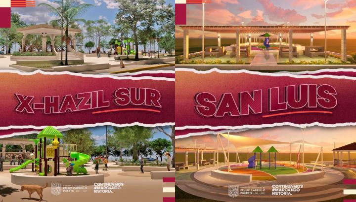 Anuncia Mary Hernández avances tangibles en seis nuevos parques para reconstruir el tejido social en Felipe Carrillo Puerto