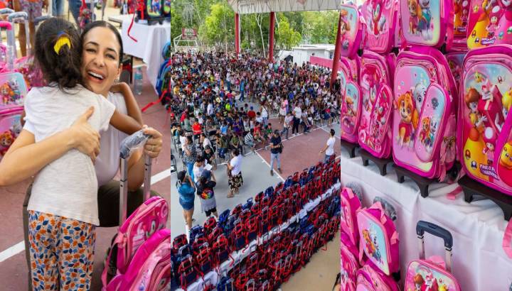 Estefanía Mercado respalda a familias con entrega de más de 1,400 mochilas escolares en la zona rural
