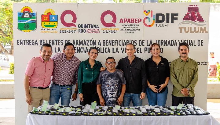 Elevan calidad de vida a 80 personas con discapacidad visual, con entrega de lentes en Tulum