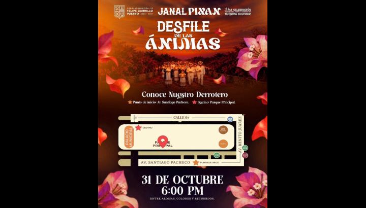 Invita ayuntamiento de Felipe Carrillo Puerto al tradicional Desfile de las Ánimas